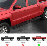 6" Running Boards Side Steps For 2007-2018 Chevy Silverado/GMC Sierra 1500 & 2500HD 3500HD Crew Cab & 2019 2500HD 3500HD Crew Cab Aluminum Nerf Bars